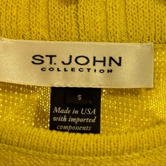 ST. JOHN HARVEST GOLD SWEATER SET FROM THE RESORT COLLECTION SIZE SMALL - Picture 2 of 12